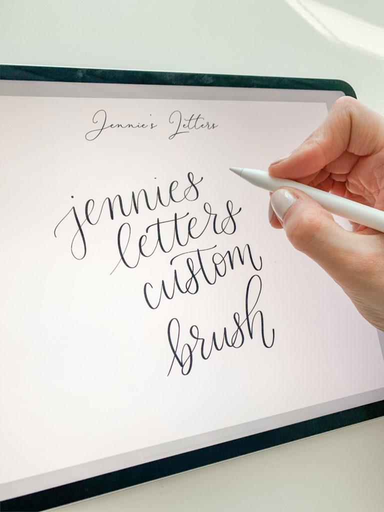 My Free Custom Procreate Brush Jennie S Letters